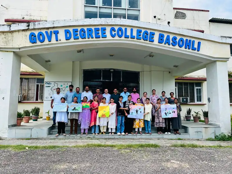 Poster making competition on Kargil Vijay Divas Celebrations at GDC Basohli